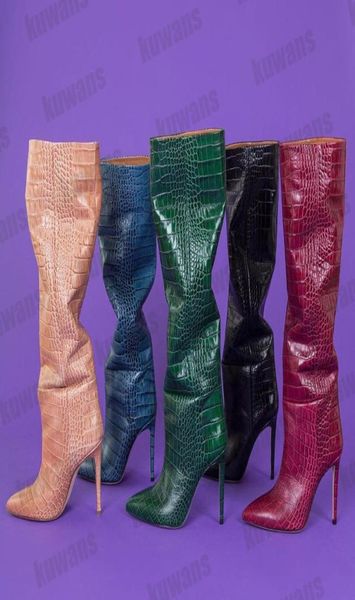 women paris texas slouchy boot croc effect leather kneehigh boots heel mid calf snakeskin animalprint moc croco tall cowboy liza2646729, Black
women paris texas slouchy boot croc effect leather kneehigh boots heel mid calf snakeskin animalprint moc croco tall cowboy liza2646729, Black