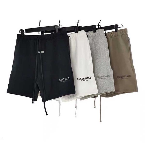 men's shorts essentials double line letter reflective loose casual for men and women, White;black
men's shorts essentials double line letter reflective loose casual for men and women, White;black