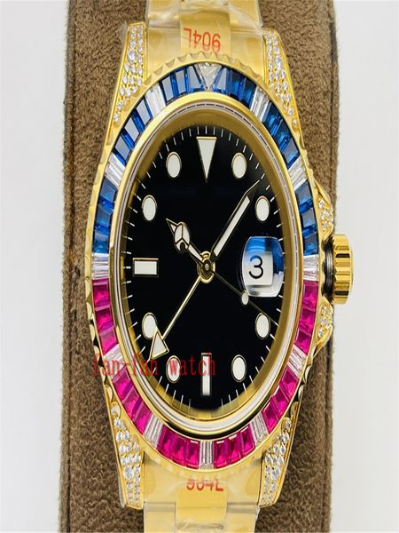 mens watch super version 40mm gmt inlaid diamond ceramic jubilee bracelet watches cal.3285 movement mechanical automatic men's wristwat, Slivery;brown
mens watch super version 40mm gmt inlaid diamond ceramic jubilee bracelet watches cal.3285 movement mechanical automatic men's wristwat, Slivery;brown