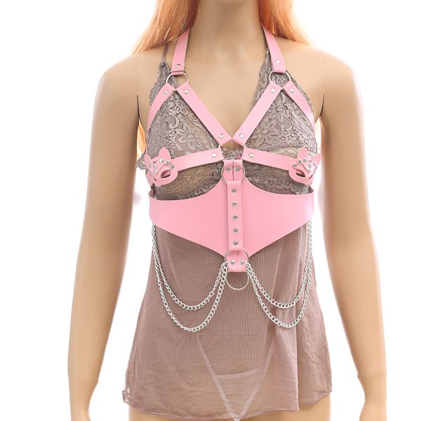 camisoles & tanks punk collar belt nightclub accessories casual bondage waist chain belt suspenders, Black;white
camisoles & tanks punk collar belt nightclub accessories casual bondage waist chain belt suspenders, Black;white