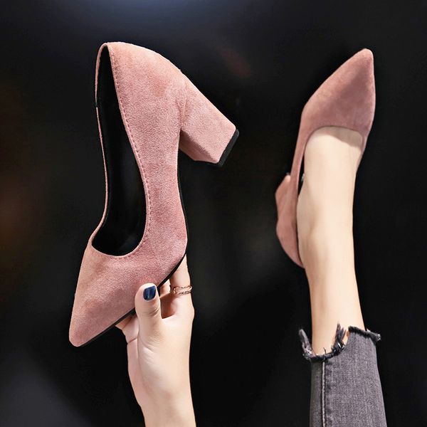 dress shoes women pumps flock sweet thick high heels female office pointed toe work pump cute ladies footwear zapatillas 221129, Black
dress shoes women pumps flock sweet thick high heels female office pointed toe work pump cute ladies footwear zapatillas 221129, Black