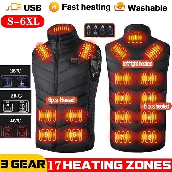 men's vests 17pcs heated vest jacket fashion men women coat intelligent usb electric heating thermal warm clothes winter heated vest 22, Black;white
men's vests 17pcs heated vest jacket fashion men women coat intelligent usb electric heating thermal warm clothes winter heated vest 22, Black;white