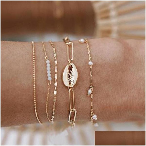charm bracelets europe fashion jewelry bracelet set shell beads chain 5pcs/set drop delivery bracelets dh9lg, Golden;silver
charm bracelets europe fashion jewelry bracelet set shell beads chain 5pcs/set drop delivery bracelets dh9lg, Golden;silver