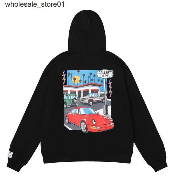 men's hoodies designer sweatshirts fashion galery dept color painted printed hoodie men women's same fashion loose hoodie, Black 
men's hoodies designer sweatshirts fashion galery dept color painted printed hoodie men women's same fashion loose hoodie, Black