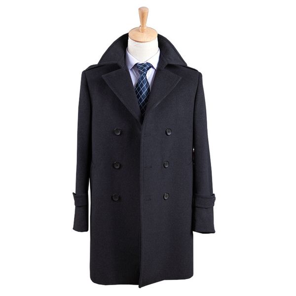 men's wool blends vach fw solid black color casual single breasted 90 cashmere mens long coats 221129
men's wool blends vach fw solid black color casual single breasted 90 cashmere mens long coats 221129