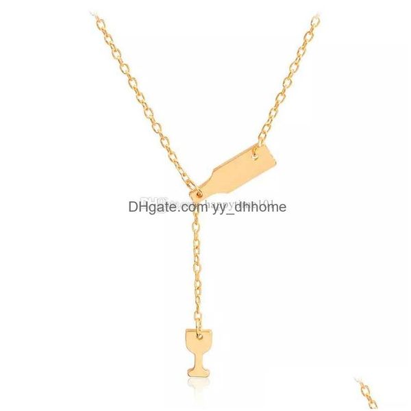 pendant necklaces fashion wine bottle cup necklace choker pendants sier rose gold chain jewelry for women kids gift drop delivery nec dhrh9, Silver
pendant necklaces fashion wine bottle cup necklace choker pendants sier rose gold chain jewelry for women kids gift drop delivery nec dhrh9, Silver