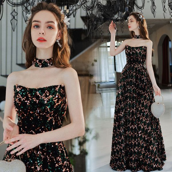 luxury evening dresses bright yellow sequins beads halter long off shoulder sweep train prom dress formal party custom made gowns, Black;red
luxury evening dresses bright yellow sequins beads halter long off shoulder sweep train prom dress formal party custom made gowns, Black;red