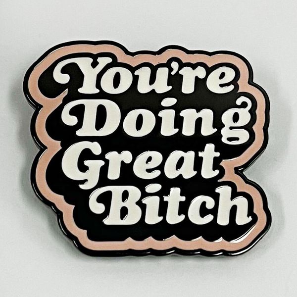 you're doing great bitch pin letters brooch english badge accessories cute anime movies games hard enamel pins collect metal cartoon br, Blue
you're doing great bitch pin letters brooch english badge accessories cute anime movies games hard enamel pins collect metal cartoon br, Blue