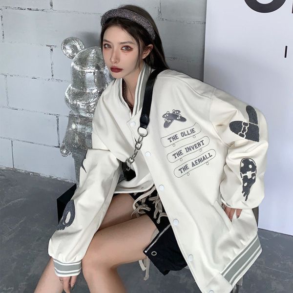 women s jackets american letter embroidery oversized baseball uniform women y2k street retro couple jacket campus student flight 221130, Black;brown
women s jackets american letter embroidery oversized baseball uniform women y2k street retro couple jacket campus student flight 221130, Black;brown