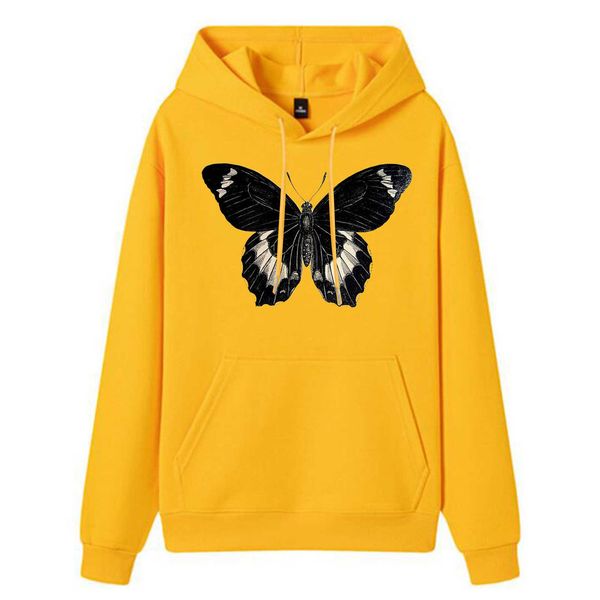 men's hoodies sweatshirts butterfly print hooded pullover sweater long sleeve, Black
men's hoodies sweatshirts butterfly print hooded pullover sweater long sleeve, Black