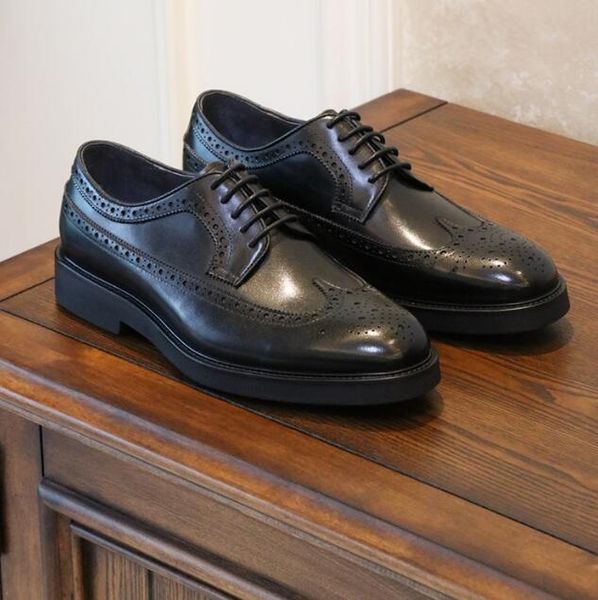 british style brogue carved leather shoes fashion handmade formal suit dress shoes mens oxfords, Black
british style brogue carved leather shoes fashion handmade formal suit dress shoes mens oxfords, Black
