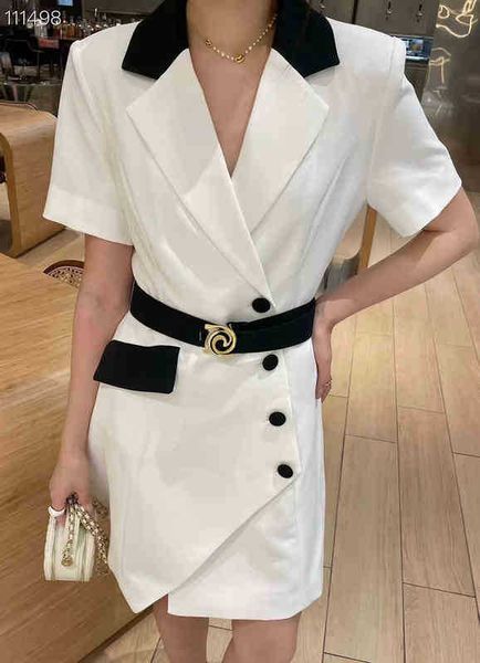 designer womens dresses brand logo colorblock lapel short sleeves casual skinny dress temperament luxurious comfortable college style women, Black;gray
designer womens dresses brand logo colorblock lapel short sleeves casual skinny dress temperament luxurious comfortable college style women, Black;gray