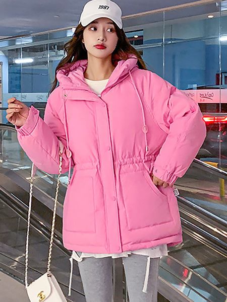 women's down parkas korean style for women hooded winter thick coats woman luxury fashion basic heavy jackets solid pink warm parka lad, Black
women's down parkas korean style for women hooded winter thick coats woman luxury fashion basic heavy jackets solid pink warm parka lad, Black