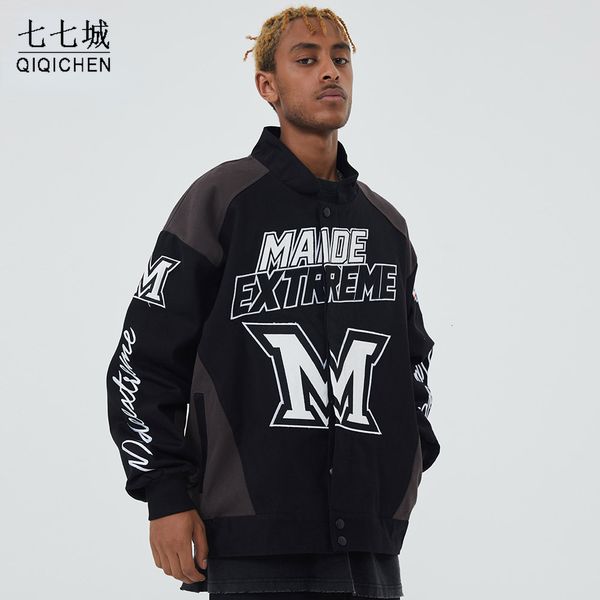 men's jackets racing baseball jacket letter embroidery retro hip hop coat color block high street couple casual motorcycle bomber 22112, Black;brown
men's jackets racing baseball jacket letter embroidery retro hip hop coat color block high street couple casual motorcycle bomber 22112, Black;brown