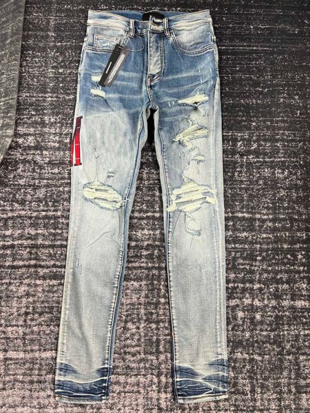 fashion mens jeans casual slim men designers jean stretch pants destroy the quilt ripped straight letter patch embroidery hole retro pants h, Blue
fashion mens jeans casual slim men designers jean stretch pants destroy the quilt ripped straight letter patch embroidery hole retro pants h, Blue