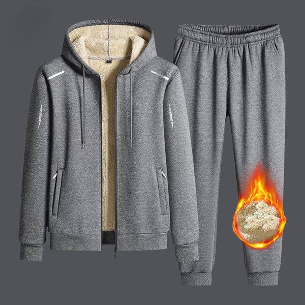 men's tracksuits men winter cashmere tracksuit casual sets fleece hoodiepants clothing fashion thicken warm track suit mens outerwear 2, Gray
men's tracksuits men winter cashmere tracksuit casual sets fleece hoodiepants clothing fashion thicken warm track suit mens outerwear 2, Gray