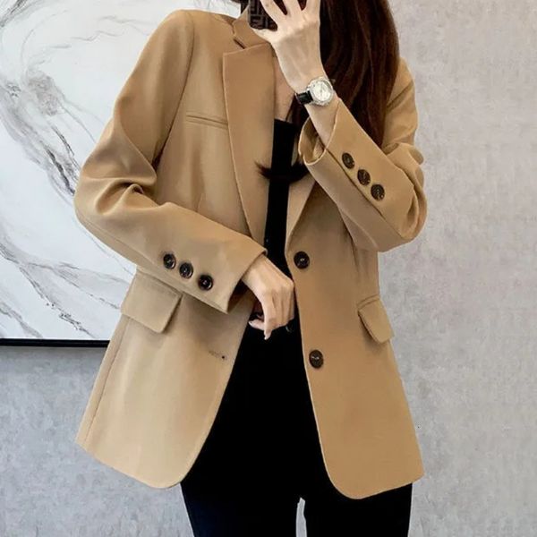 women's suits blazers black khaki women oversized loose notched button up womens blazer coat solid color long sleeve casual office jack, White;black
women's suits blazers black khaki women oversized loose notched button up womens blazer coat solid color long sleeve casual office jack, White;black