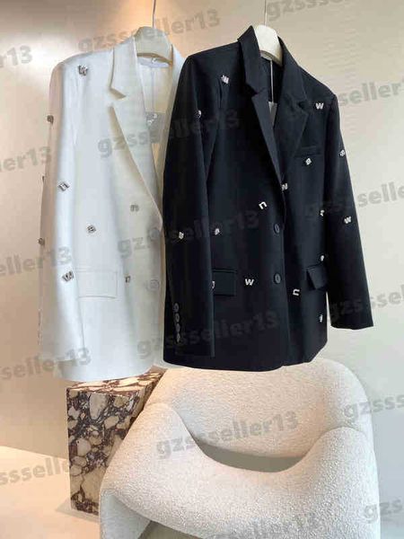 womens jacket wang luxury designer 22aw metal letter logo casual blazer fashion brand autumn jackets womens clothing, Black;brown
womens jacket wang luxury designer 22aw metal letter logo casual blazer fashion brand autumn jackets womens clothing, Black;brown