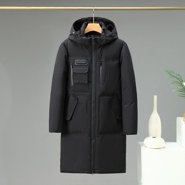 men's down parkas brand winter hooded jacket casual fashion long thicken outwear parkas men windbreaker coats men clothing 221129, Black
men's down parkas brand winter hooded jacket casual fashion long thicken outwear parkas men windbreaker coats men clothing 221129, Black
