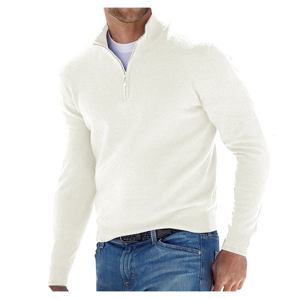 mens sweaters pullover men half zip fleece winter coat solid long sleeve turtleneck shirts comfy clothing autumn thick warm knitted 221130, White;black
mens sweaters pullover men half zip fleece winter coat solid long sleeve turtleneck shirts comfy clothing autumn thick warm knitted 221130, White;black
