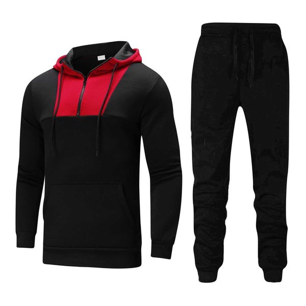 mens tracksuits men tracksuit set fleece neckline zipper patchwork hooded sweatshirts pants fashion casual male sportswear plus size 221130, Gray
mens tracksuits men tracksuit set fleece neckline zipper patchwork hooded sweatshirts pants fashion casual male sportswear plus size 221130, Gray