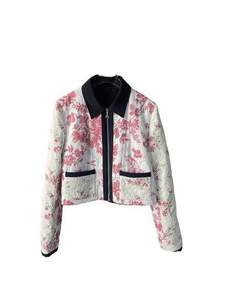 autumn and winter temperament new lady slim printed cotton jacket, Black;brown
autumn and winter temperament new lady slim printed cotton jacket, Black;brown