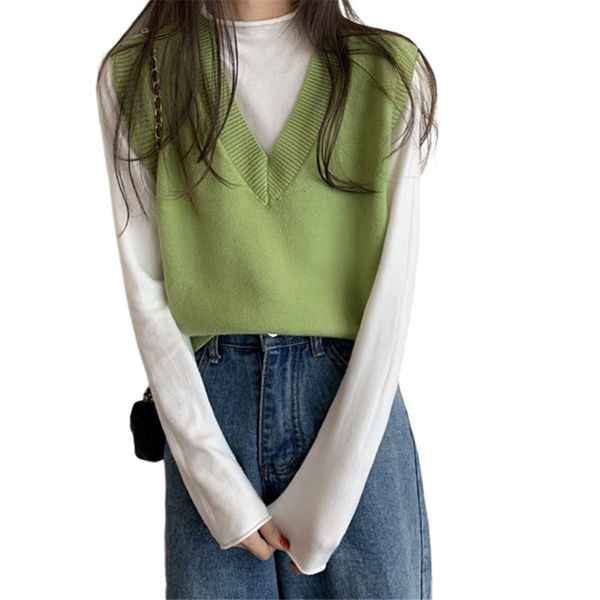 women's vests korean sweater vest women solid autumn winter all-match leisure outerwear knitted v-neck sleeveless female elegant simple, Black;white
women's vests korean sweater vest women solid autumn winter all-match leisure outerwear knitted v-neck sleeveless female elegant simple, Black;white
