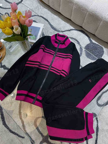 womens two pieces pants ce designer logo print two piece sets luxury stylish striped patchwork zip cardigan and embroidered trousers suit, White
womens two pieces pants ce designer logo print two piece sets luxury stylish striped patchwork zip cardigan and embroidered trousers suit, White