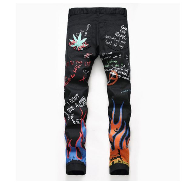 american street style fashion men's jeans white slim fit designer print skull graffiti fashion women hip hop stretch pants 28-42, Blue
american street style fashion men's jeans white slim fit designer print skull graffiti fashion women hip hop stretch pants 28-42, Blue