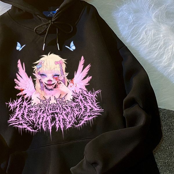 women's hoodies sweatshirts japanese gothic anime dark girl loose grunge women sweatshirt winter pullovers kpop hip hop punk streetwear, Black
women's hoodies sweatshirts japanese gothic anime dark girl loose grunge women sweatshirt winter pullovers kpop hip hop punk streetwear, Black