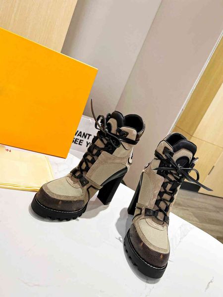 2023 luxury star trail ankle boot womens suede leather high heel booties lace up martin boots lady fashion winter ankles boots, Black
2023 luxury star trail ankle boot womens suede leather high heel booties lace up martin boots lady fashion winter ankles boots, Black