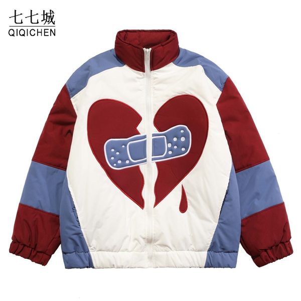 men's jackets spring varsity jacket men women love band aid pattern baseball coats bomber casual streetwear patchwork loose autumn 2211, Black;brown
men's jackets spring varsity jacket men women love band aid pattern baseball coats bomber casual streetwear patchwork loose autumn 2211, Black;brown