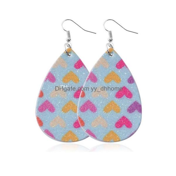 dangle chandelier heart print leather earrings jewelry for lady colorf fashion water drop earring women girls valentines day gift dho0u, Silver
dangle chandelier heart print leather earrings jewelry for lady colorf fashion water drop earring women girls valentines day gift dho0u, Silver
