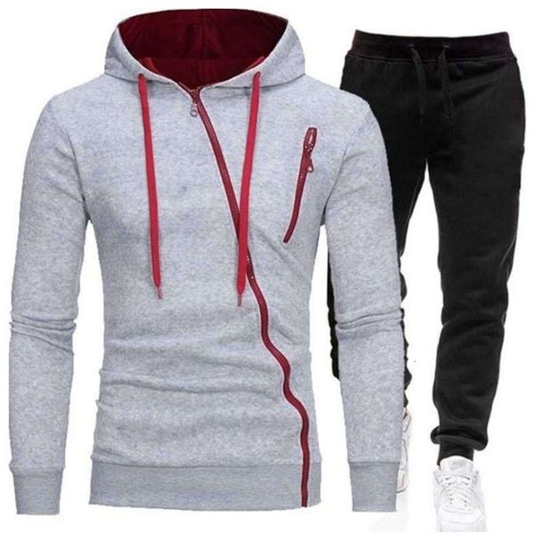 mens tracksuits fashion sportswear 2piece hoodie solid color clothes suit y2k oblique zipper hoodiepants sports suits 221130, Gray
mens tracksuits fashion sportswear 2piece hoodie solid color clothes suit y2k oblique zipper hoodiepants sports suits 221130, Gray