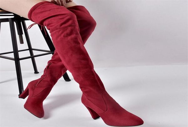 women039s warm boots autumn and winter new pointed thick with side zipper over the knee boots elastic boots women0399668630, Black
women039s warm boots autumn and winter new pointed thick with side zipper over the knee boots elastic boots women0399668630, Black
