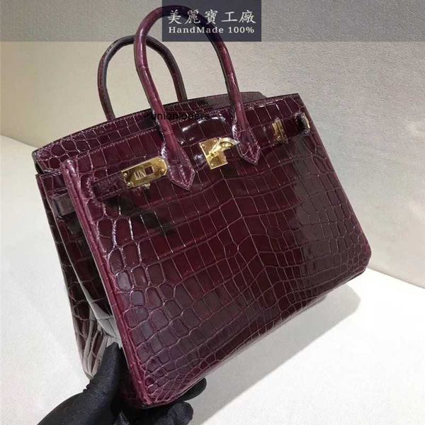 herme birkin bags full handmade genuine crocodile leather bag 30cm wine red women's handbag large capacity ayw
herme birkin bags full handmade genuine crocodile leather bag 30cm wine red women's handbag large capacity ayw