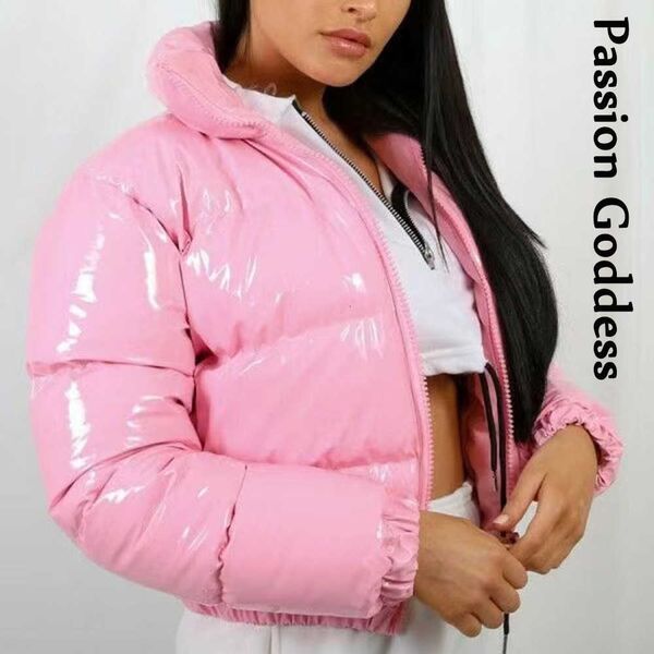 winter women pink puffer jackets bright pu leather bubble coats down parkas zipper stand collar shiny puffly cropped jacket xxl, Black
winter women pink puffer jackets bright pu leather bubble coats down parkas zipper stand collar shiny puffly cropped jacket xxl, Black