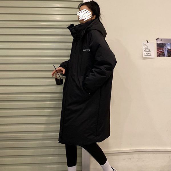 women's down parkas cotton winter long warm jacket fashion loose pike coat korean version of the women 221129, Black
women's down parkas cotton winter long warm jacket fashion loose pike coat korean version of the women 221129, Black