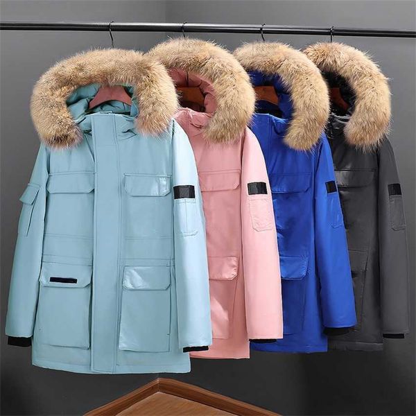 down jacket men's medium length new winter canadian style clothes working couples' thick gooes coat, Black
down jacket men's medium length new winter canadian style clothes working couples' thick gooes coat, Black