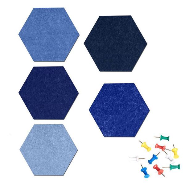 Image of Nails Hexagon Felt Pin Board Self Adhesive Bulletin Memo Po Cork Boards Colorful Fo G8TA 221130