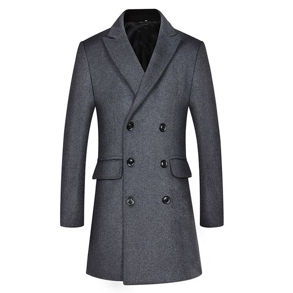 men's wool blends men's premium wool blend double breasted long pea coat british style thicken woolen coat male windbreaker jacke, Black
men's wool blends men's premium wool blend double breasted long pea coat british style thicken woolen coat male windbreaker jacke, Black