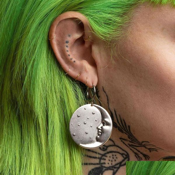 hoop huggie fashion jewelry retro hip hop star moon earrings hoop gold sier dangle drop delivery dh1t2, Golden;silver
hoop huggie fashion jewelry retro hip hop star moon earrings hoop gold sier dangle drop delivery dh1t2, Golden;silver