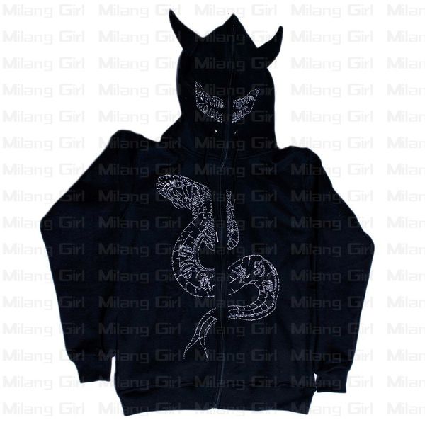 men's hoodies sweatshirts y2k graphics devil snake zip hooded sweatshirt hoodies harajuku goth oversized hoodie grunge clothes emo 2211, Black
men's hoodies sweatshirts y2k graphics devil snake zip hooded sweatshirt hoodies harajuku goth oversized hoodie grunge clothes emo 2211, Black