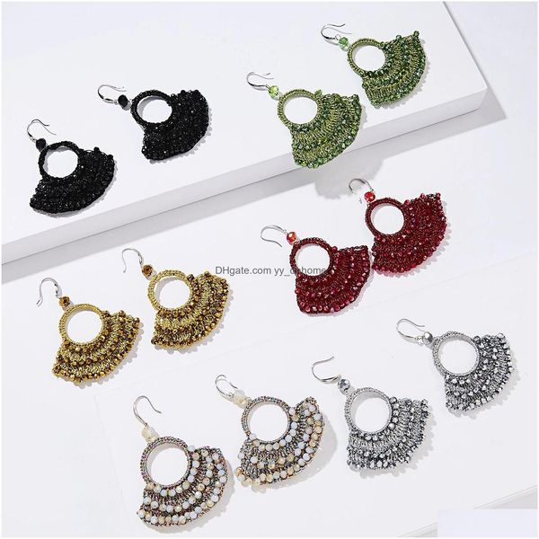 dangle chandelier design ethnic style braid fanshaped drop earrings fashion jewelry women handmade crystal weaving big hanging 202 dhja7, Silver
dangle chandelier design ethnic style braid fanshaped drop earrings fashion jewelry women handmade crystal weaving big hanging 202 dhja7, Silver