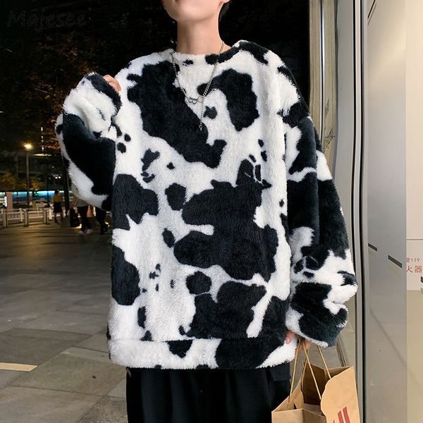 men's hoodies sweatshirts men cow print o neck no hat autumn fashion loose trendy all match harajuku design warm cute quality clothes 2, Black
men's hoodies sweatshirts men cow print o neck no hat autumn fashion loose trendy all match harajuku design warm cute quality clothes 2, Black