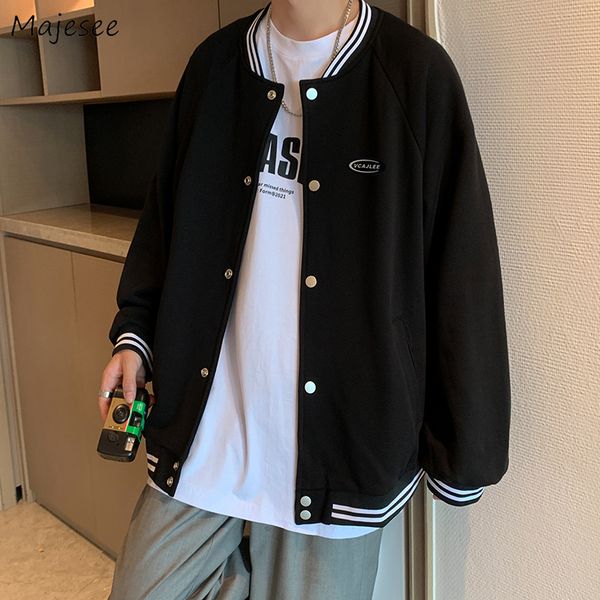 men's jackets men spliced casual classic baseball stand collar coats student buttons loose couple jacket versatile streetwear harajuku, Black;brown
men's jackets men spliced casual classic baseball stand collar coats student buttons loose couple jacket versatile streetwear harajuku, Black;brown