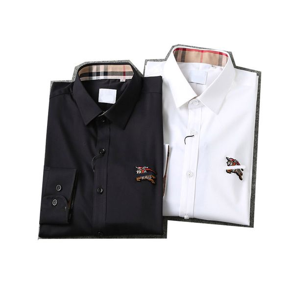 men's casual shirts luxury mens slim fit shirt long sleeve dress shirts casual formal business shirts solid brand clothing camisa socia, White;black
men's casual shirts luxury mens slim fit shirt long sleeve dress shirts casual formal business shirts solid brand clothing camisa socia, White;black