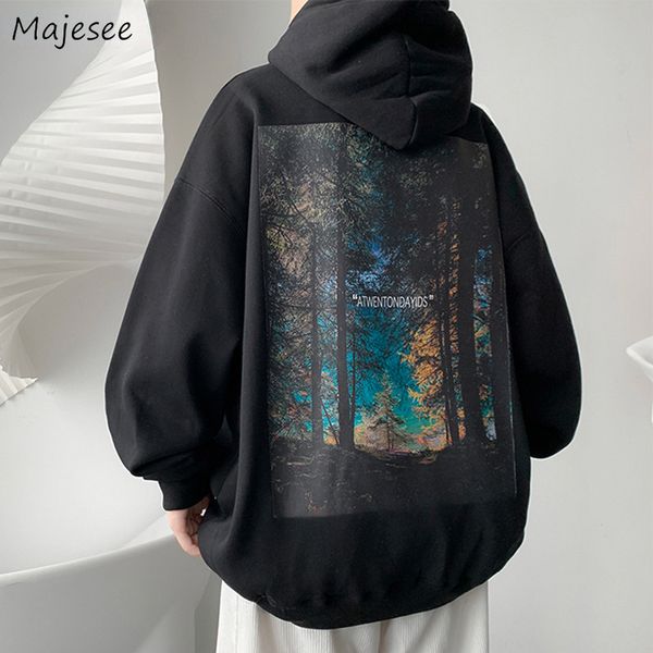 men's hoodies sweatshirts men with hat printed vintage long sleeve hooded front pockets loose students high street korean stylish chic, Black
men's hoodies sweatshirts men with hat printed vintage long sleeve hooded front pockets loose students high street korean stylish chic, Black