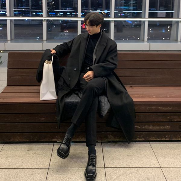 men's wool blends wool coats men solid trendy loose casual korean style woolen blends warm classic male designed cool allmatch clothing, Black
men's wool blends wool coats men solid trendy loose casual korean style woolen blends warm classic male designed cool allmatch clothing, Black