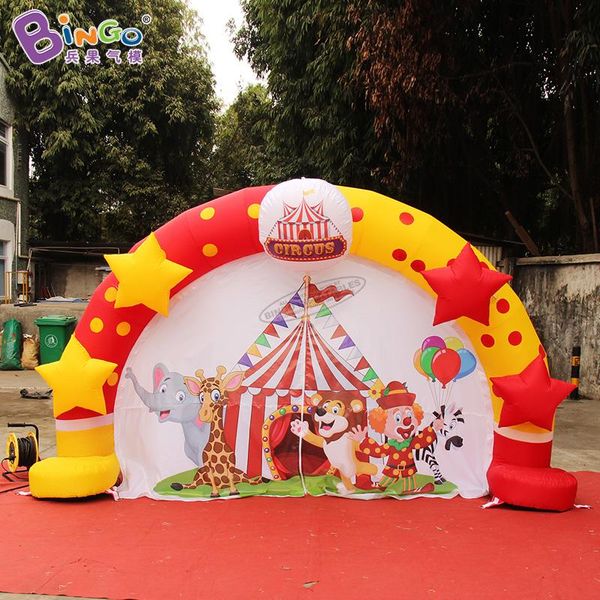 Image of Exquisite craft 4x0.44x2.2m advertising inflatable star archway with curtain inflation cartoon arches for event entrance decoration toys sport